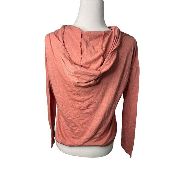 NWT Women's Chaser pink long sleeve 1/2 button lightweight hoodie - Small - Picture 3 of 5